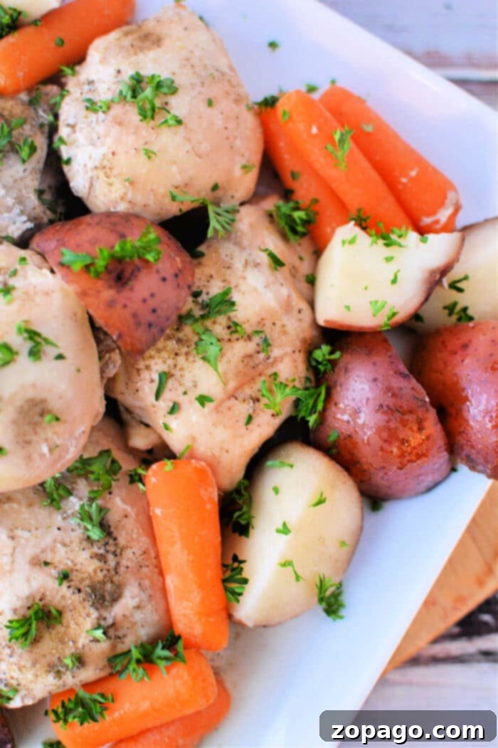 Hearty Instant Pot Chicken and Potatoes 2 Instant Pot Chicken and Potatoes - Tender chicken and potatoes cooked together in one pot.