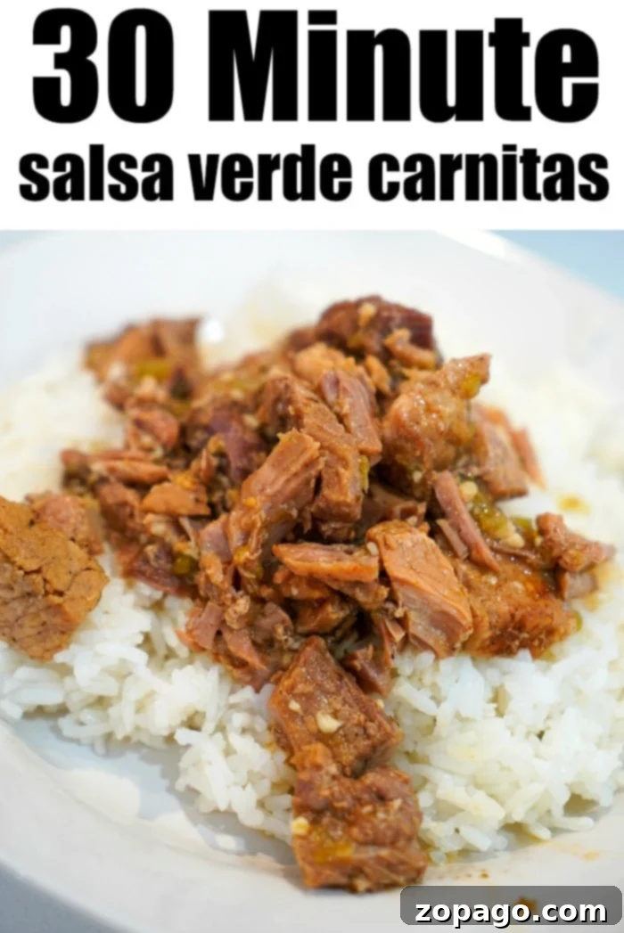 Easy Crispy Pressure Cooker Carnitas 8 salsa verde carnitas