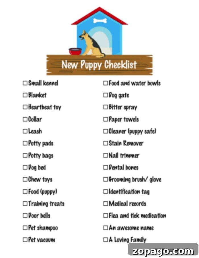 New Puppy Prep: Your Free Printable Checklist 9 new puppy checklist
