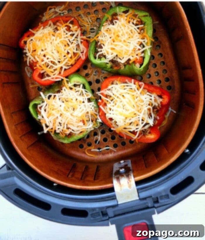 Air-Fried Stuffed Bell Peppers 2 stuffed-peppers-in-air-fryer