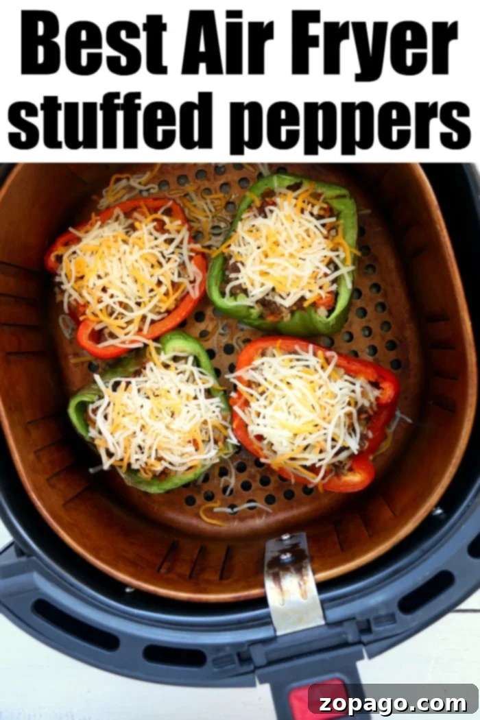 Air-Fried Stuffed Bell Peppers 12 stuffed peppers in air fryer