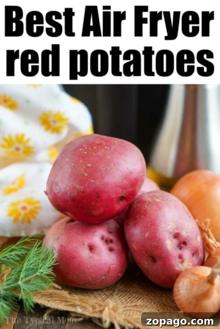 Air fryer red potatoes with dill and garlic are the best side dish with any dinner. Inexpensive yet full of flavor, you've got to try these tonight. red potatoes in air fryer