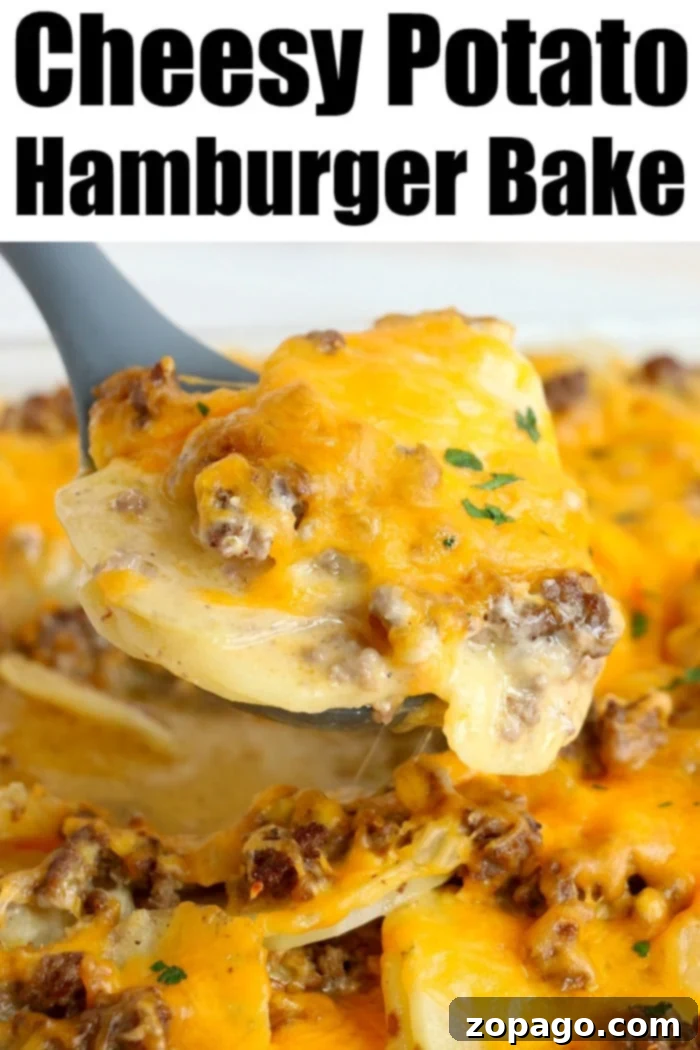 Cheesy hamburger potato casserole is perfect for breakfast or a potluck! Like cheeseburger scalloped potatoes, this will become a family fave. Ground Beef Casserole with Potatoes - a family-favorite comfort meal