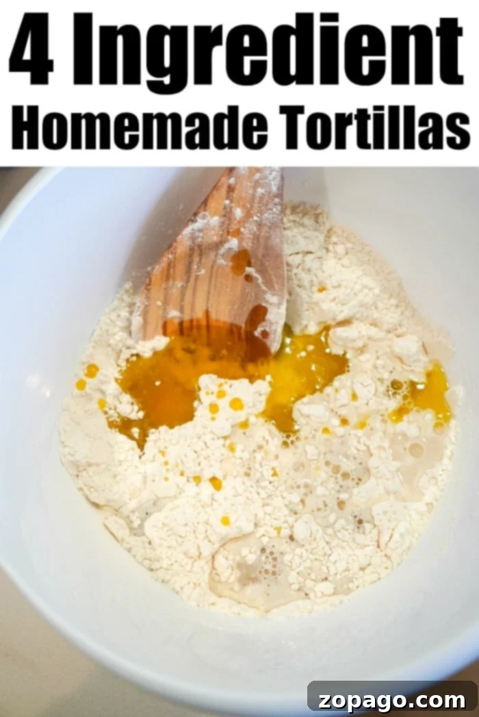 Easy homemade flour tortillas requires only 4 ingredients. This no yeast bread alternative is great when you're in a pinch to serve with dinner. how to make homemade tortillas, Easy homemade flour tortillas with 4 ingredients, no yeast bread alternative