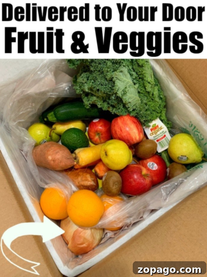 FarmBox Direct: Fresh Produce Delivery Fresh produce from FarmBox Direct delivered to a happy customer's home
