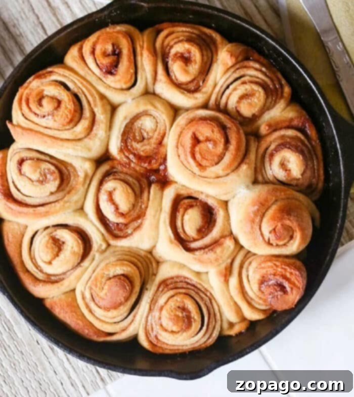 Fluffy Sourdough Discard Cinnamon Rolls 11 A stunning spread of fluffy, homemade sourdough cinnamon rolls, freshly baked and ready to be served.