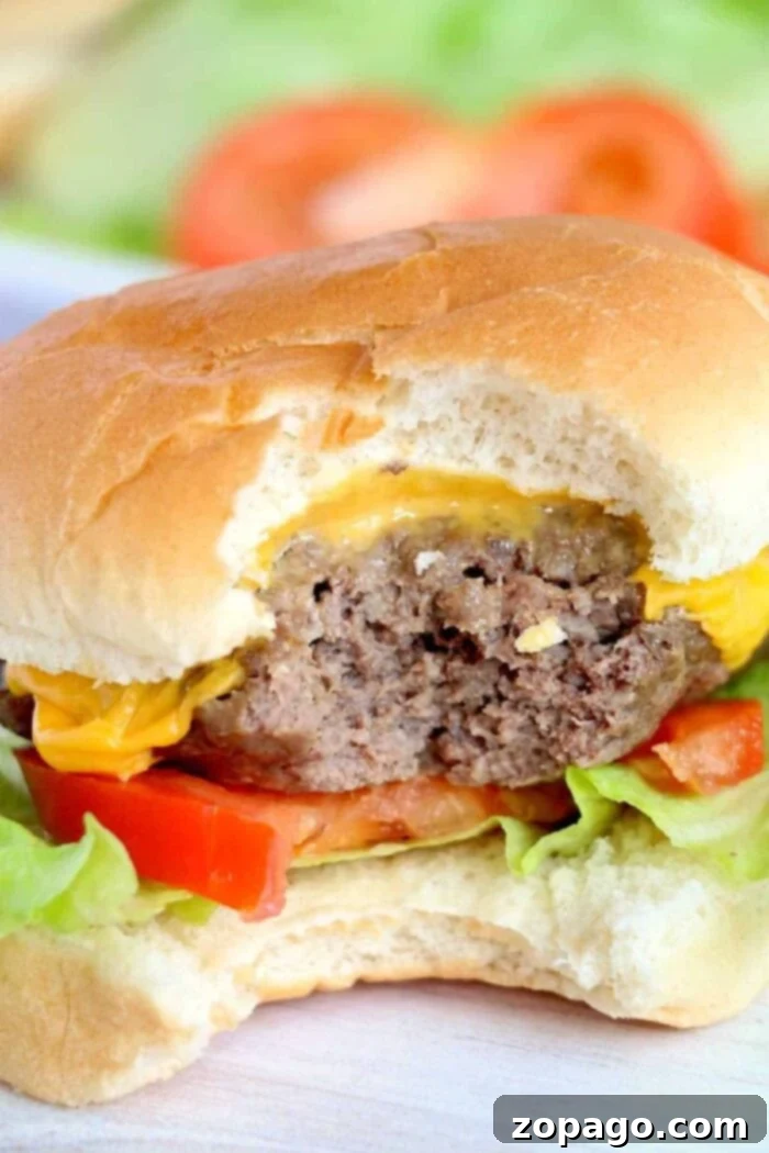 Effortless Instant Pot Foil Burgers 13 How to cook Instant Pot hamburgers, with a close-up of the cooked patties