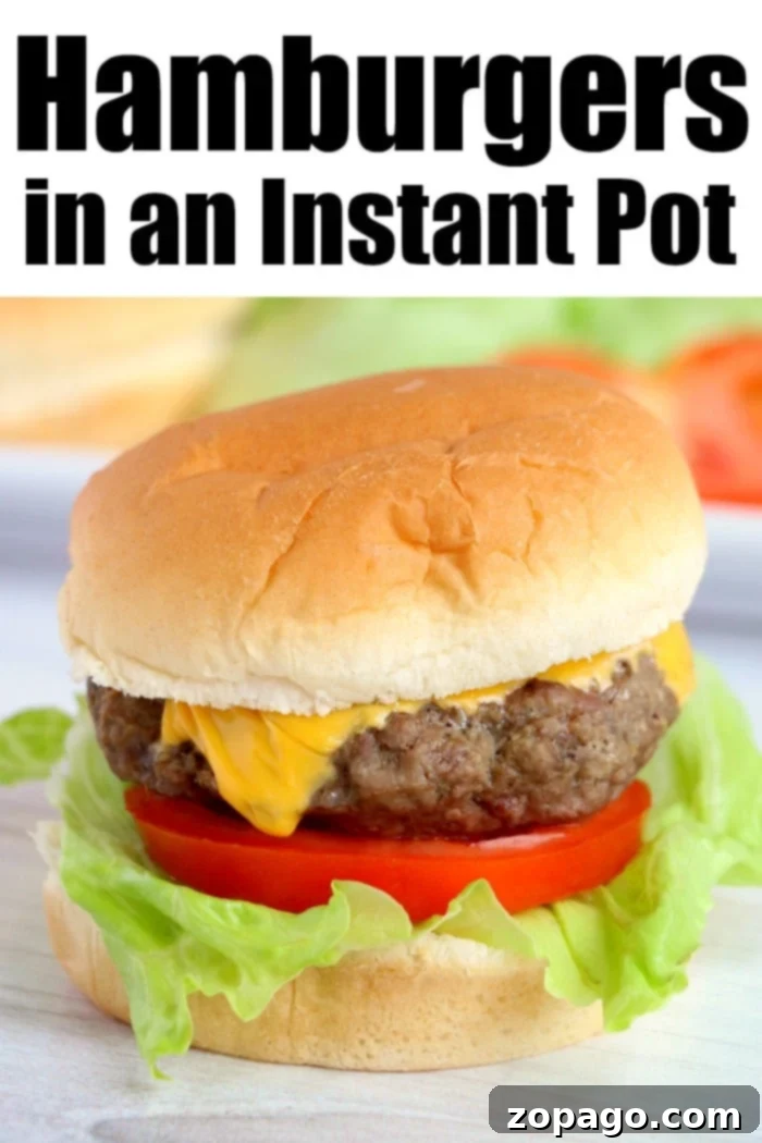 Effortless Instant Pot Foil Burgers 10 A perfectly assembled hamburger, ready to be enjoyed