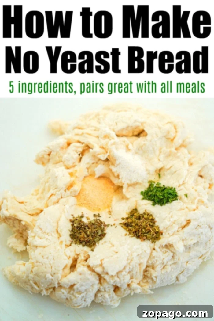 No yeast bread recipe turns out so good with just 4 ingredients! Add garlic salt, basil and oregano to give it an Italian flavor with pasta. no yeast garlic bread