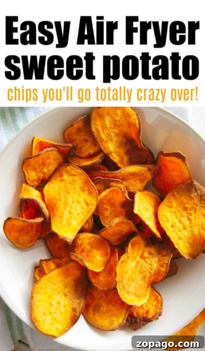 Crispy Air Fryer Sweet Potato Chips 8 Sweet Potato Chips Air Fryer