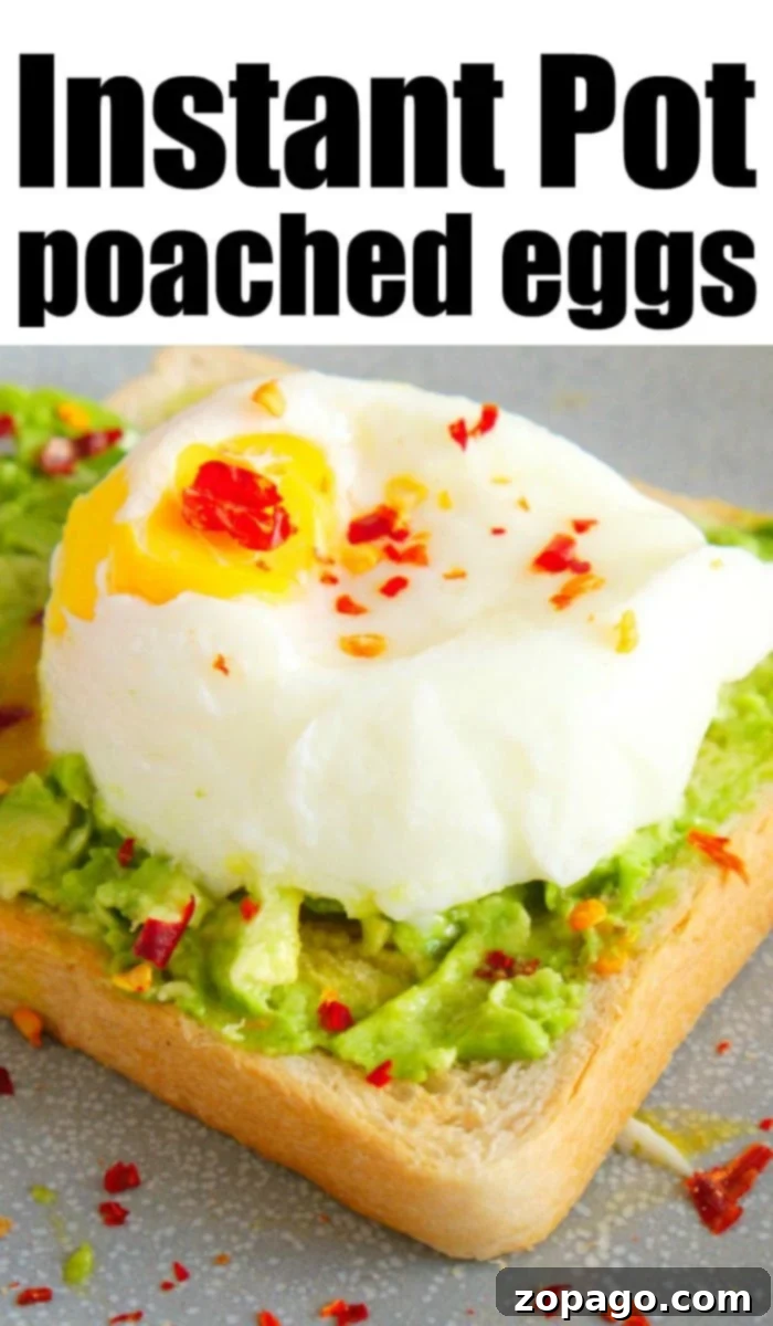 Best Instant Pot poached eggs are the perfect soft boiled breakfast served over avocado toast or by itself for a low carb meal. Here's how easy they are to make! instant pot poached eggs