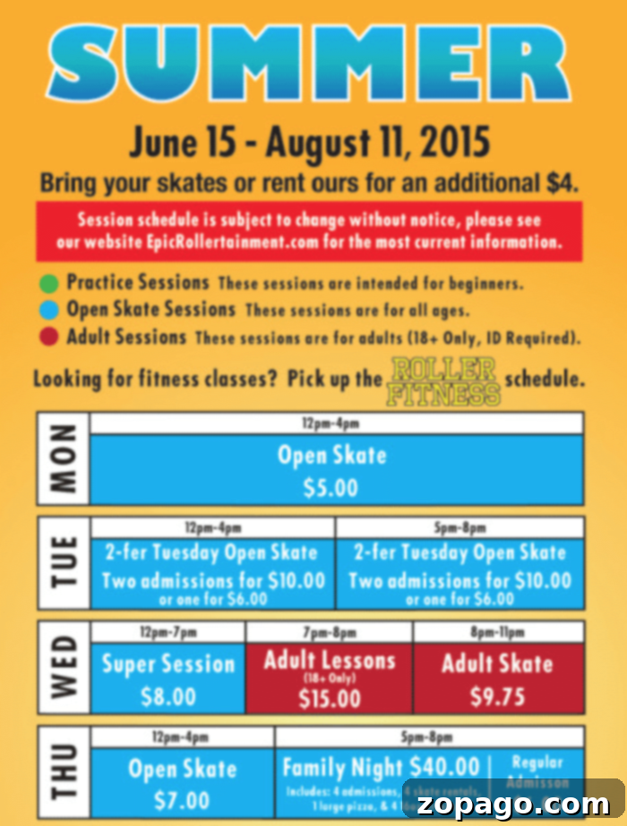Epic Rollertainment Murrieta: Roller Skating Schedule 5 Epic Rollertainment summer schedule and free skating program