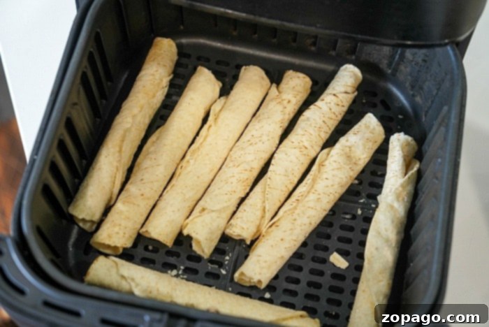 Crispy Air Fryer Frozen Taquitos 5 frozen taquitos