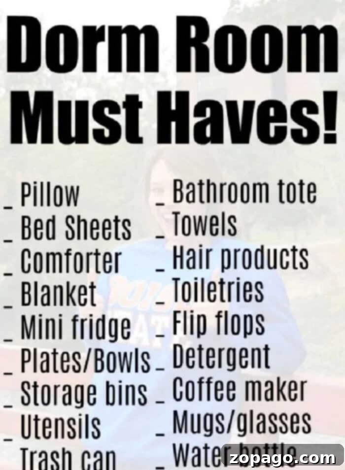 Ultimate College Dorm Packing Guide 2 off-to-college-checklist
