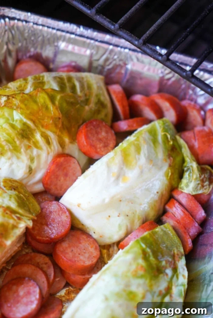 Hearty Smoked Sausage and Cabbage 2 Smoked Sausage and Cabbage: A perfect one-pan smoker meal