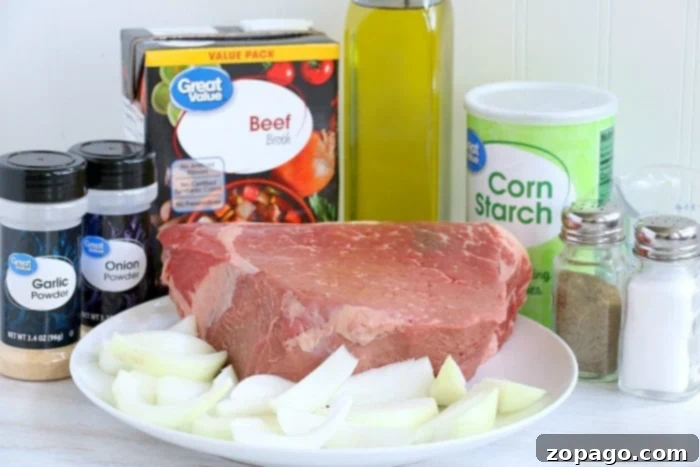 Ninja Foodi One-Pot Wonder 3 Close-up of pressure cooker pot roast with rich broth.