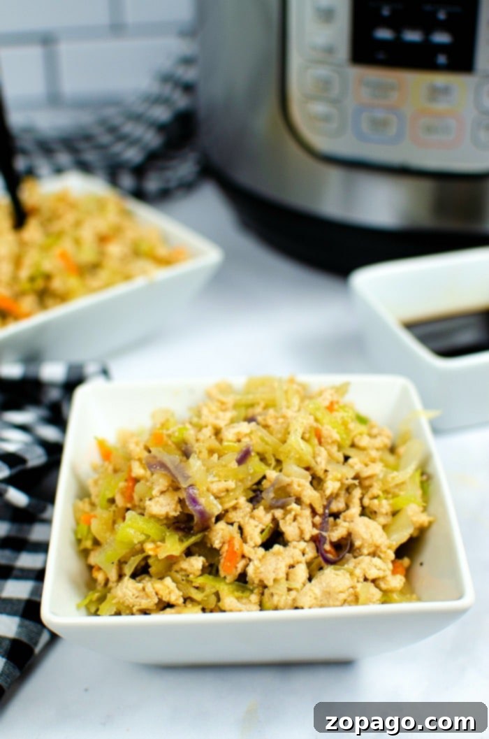 Instant Pot Egg Roll Bowl 6 deconstructed egg roll