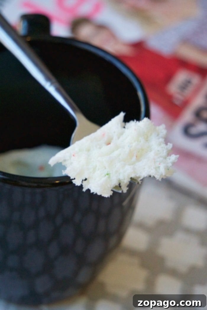 angel food cake in a mug