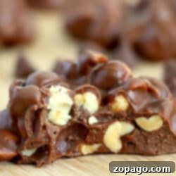 Peanut clusters made in a crockpot, presented as a finished dish