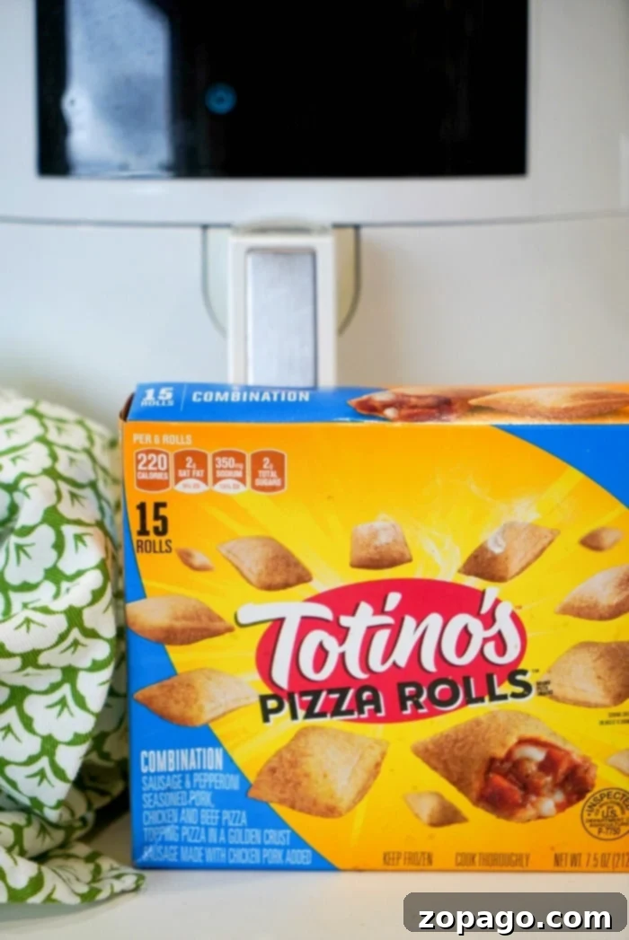 Golden brown pizza rolls perfectly cooked in the air fryer.