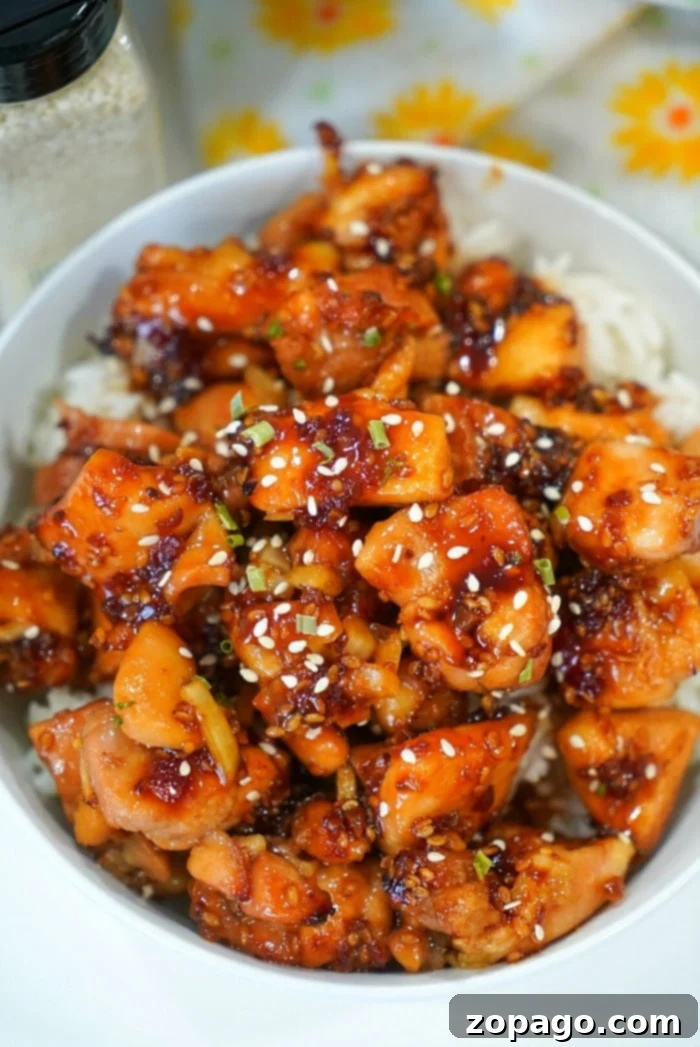 Sticky Sweet Air Fryer Teriyaki Chicken 2 Delicious air fryer teriyaki chicken bites glazed to perfection