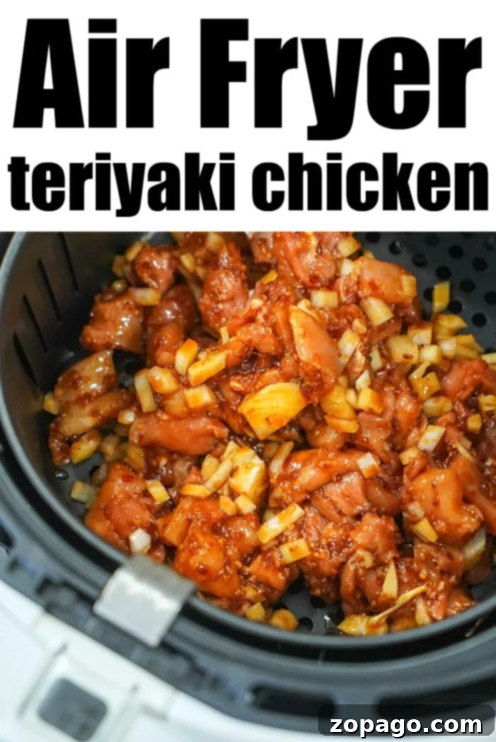 Sticky Sweet Air Fryer Teriyaki Chicken 8 Air fryer teriyaki chicken recipe prepared and ready to serve