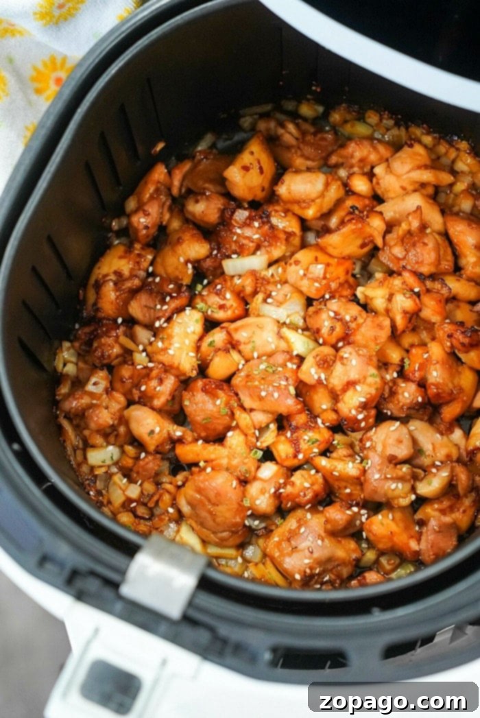 Sticky Sweet Air Fryer Teriyaki Chicken 10 Cooked air fryer chicken thighs