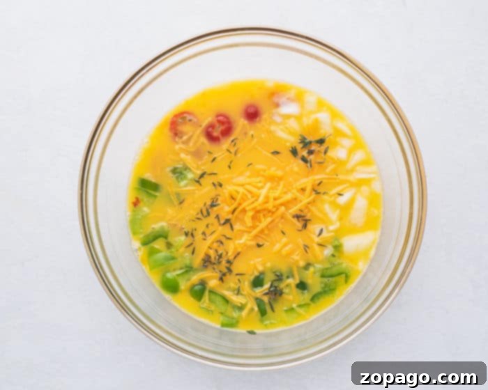 Air Fryer Quiche Perfection 5 omelette ingredients