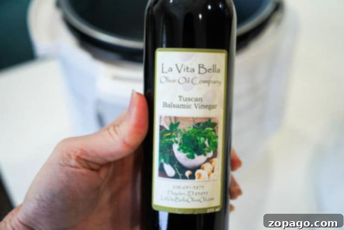 No Thaw Instant Pot Pork Shoulder 7 Balsamic Vinegar Bottle - Essential for Flavorful Sauces