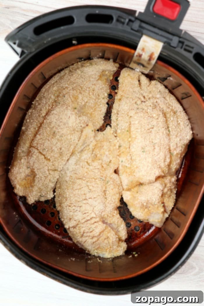 Cornmeal-Free Air Fryer Catfish 8 fish in air fryer