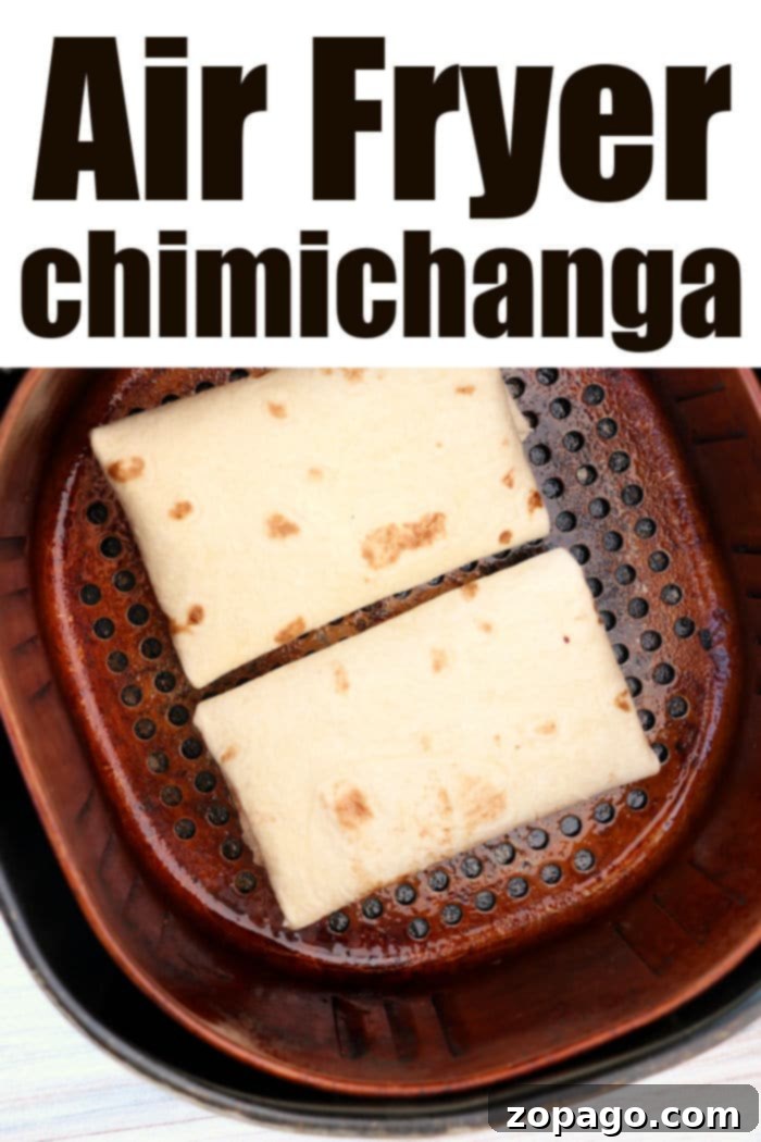 Crispy Air Fryer Chicken Chimichangas 8 chimichanga air fryer