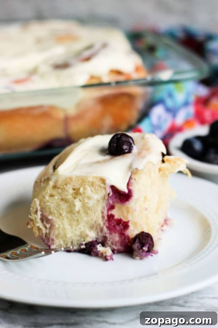 Freshly Baked Blueberry Sweet Rolls 9 Blueberry Rolls