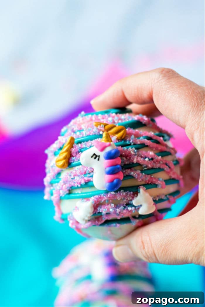 Marshmallow Hot Cocoa Bombs 6 Unicorn Hot Chocolate Bombs with colorful toppings