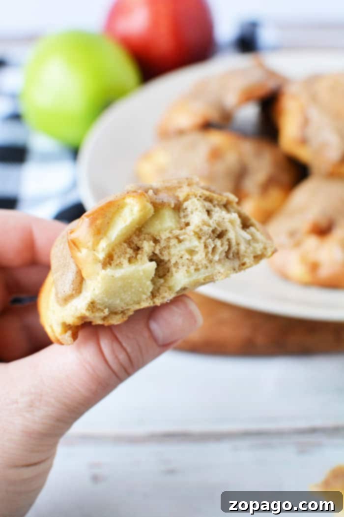 Air Fryer Apple Fritter Perfection 8 A plate of golden-brown air fryer apple fritters with a delicate glaze, ready to be served.