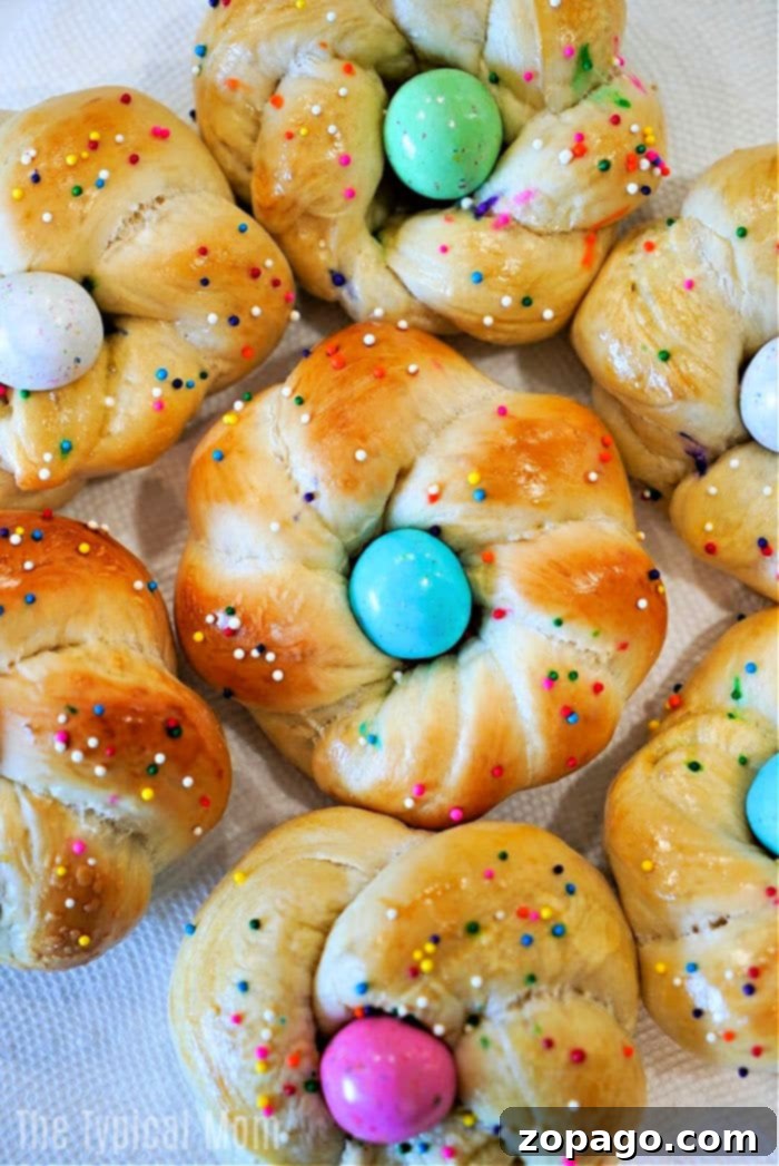 Colorful Easter Loaf 2 simple Easter Egg Bread, beautifully braided and adorned