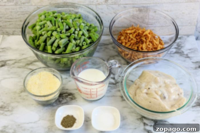 Effortless Slow Cooker Green Bean Casserole 4 Green Bean Casserole ingredients