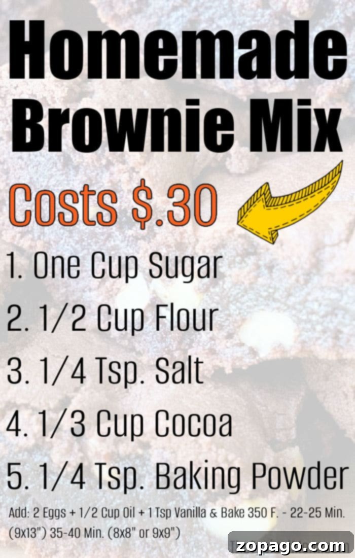 homemade brownie mix