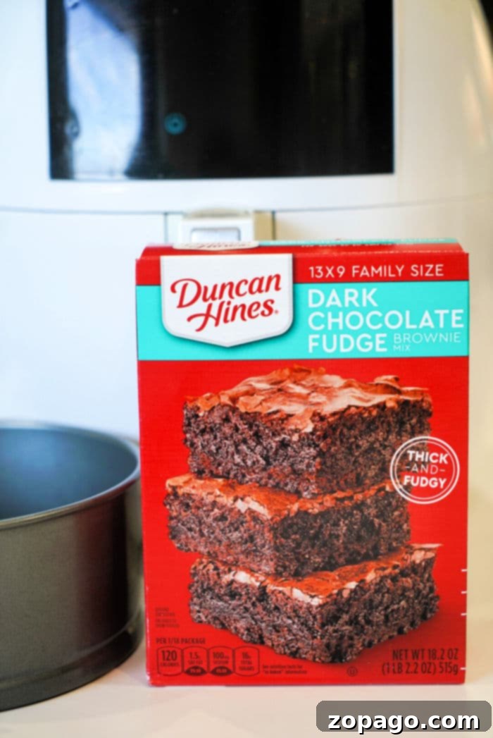 air fryer brownies from box
