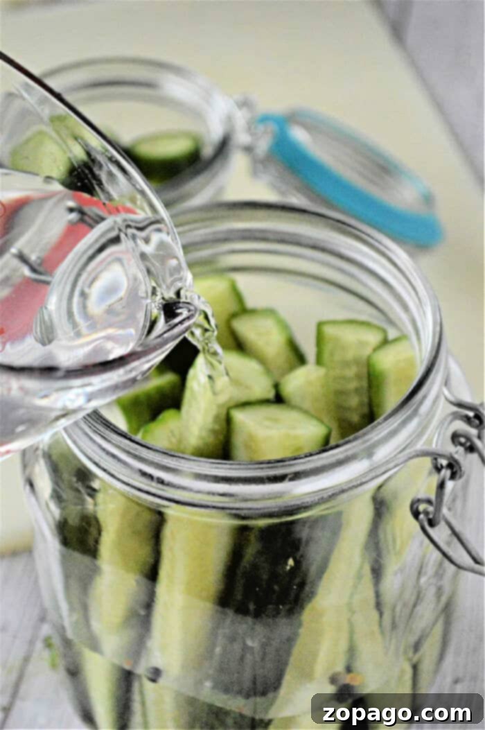Farmhouse Dill Pickles from Scratch 2 Homemade no-boil pickles in jars