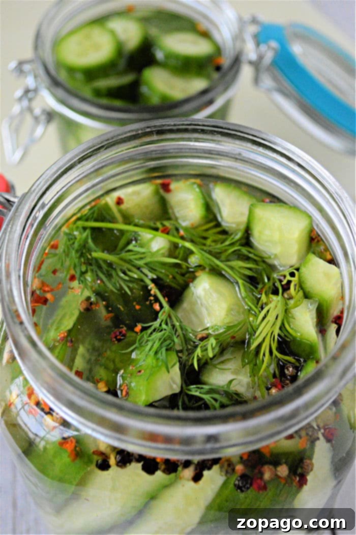 Crisp Homemade Dill Pickles 10 A collection of pickling spices, including whole peppercorns, dill seed, and red pepper flakes, ready to be blended for homemade pickles.