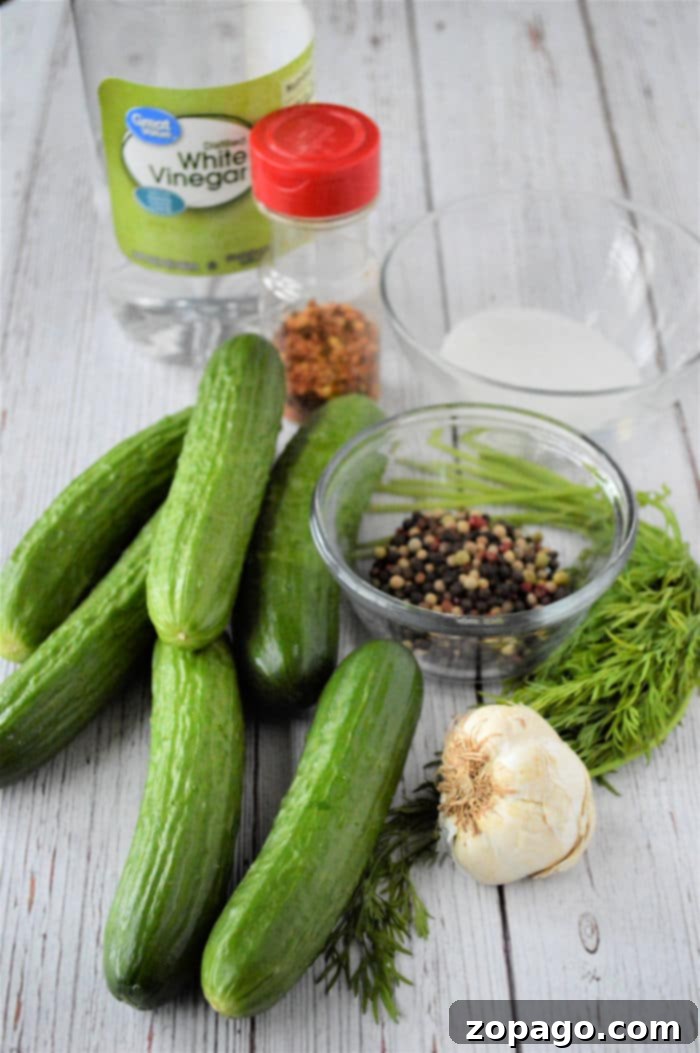 Farmhouse Dill Pickles from Scratch 3 Fresh cucumbers being prepared for pickling