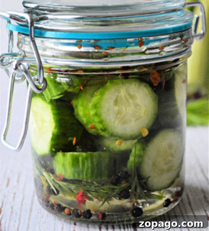 Crisp Homemade Dill Pickles 7 An array of homemade pickles, showcasing different variations in jars on a rustic wooden surface.