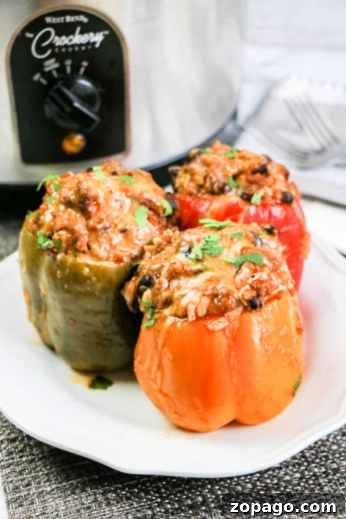 Slow Cooker Stuffed Bell Peppers 8 Slow Cooker Stuffed Peppers