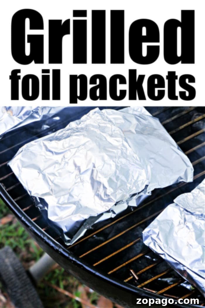 Easy Grilled Dinners 6 Assembled foil packets ready to cook