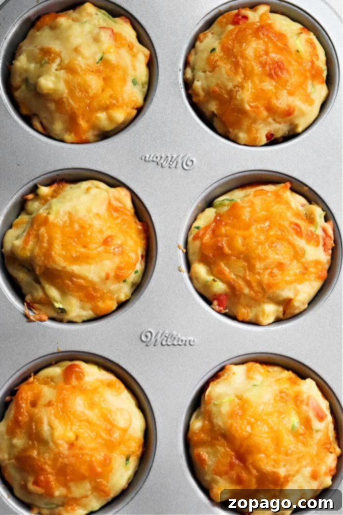 Irresistible Savory Zucchini Muffins 12 A delicious homemade savory veggie muffin, perfect for a healthy breakfast or snack