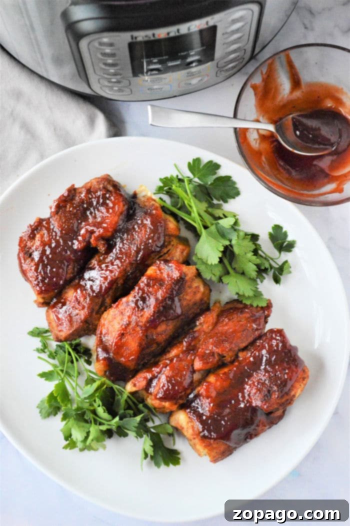 Instant Pot Country Style Pork Ribs 2 Country Style Pork Ribs Instant Pot - Perfectly cooked and glazed, ready to serve.
