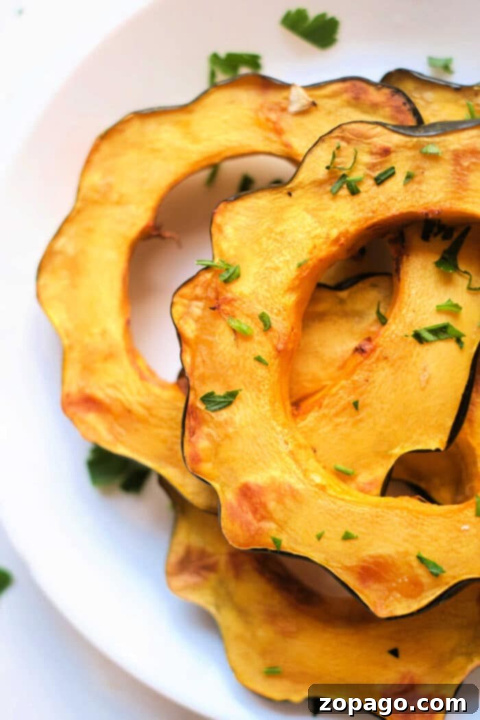 Perfectly Roasted Air Fryer Acorn Squash 6 air fried acorn squash