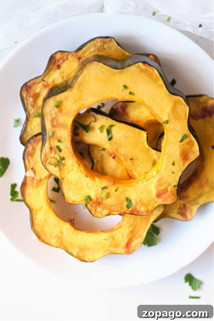 Perfectly Roasted Air Fryer Acorn Squash 8 Air Fryer Acorn Squash