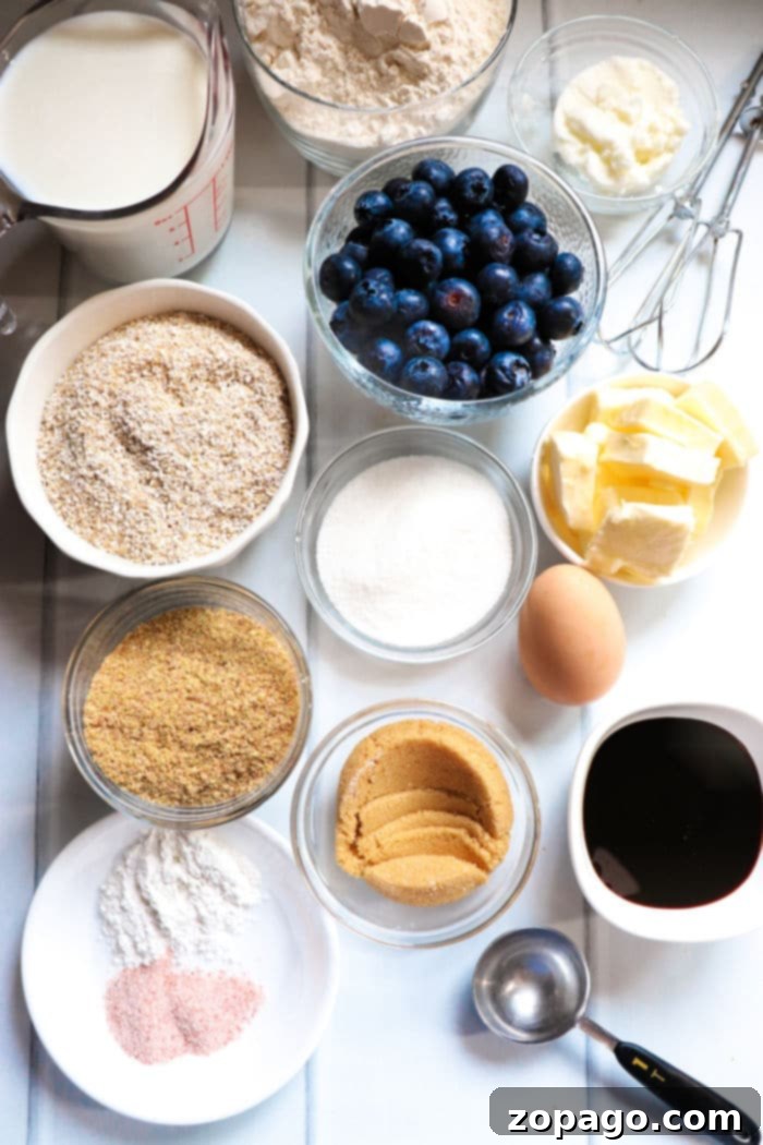 Blueberry Oat Bran Muffins 4 A perfectly golden blueberry bran muffin, ready to be enjoyed.