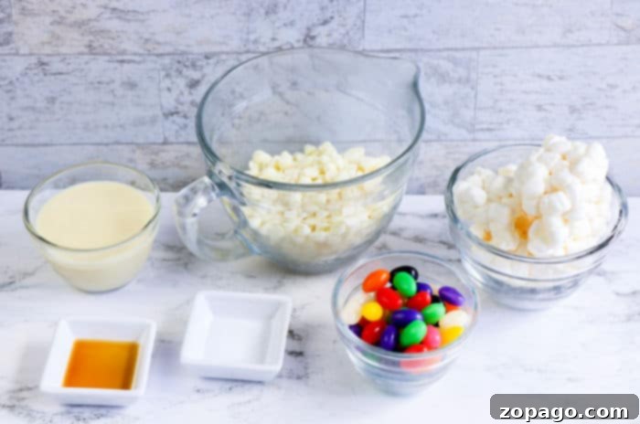 Quick Microwave White Chocolate Fudge 3 Colorful Jelly Bean Fudge for Easter